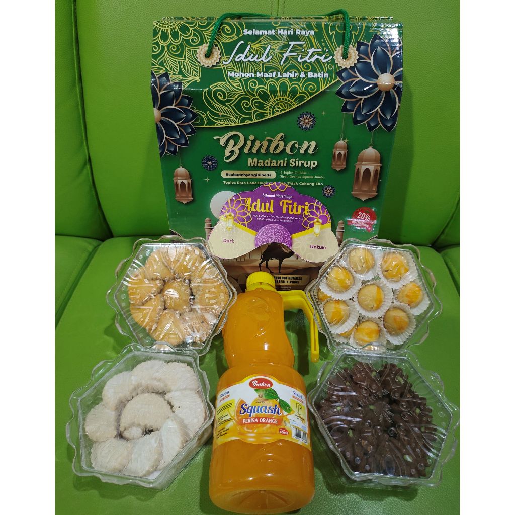 

PAKET KUE BINBON MADANI SIRUP 4+1 / KUE LEBARAN/HAMPERS
