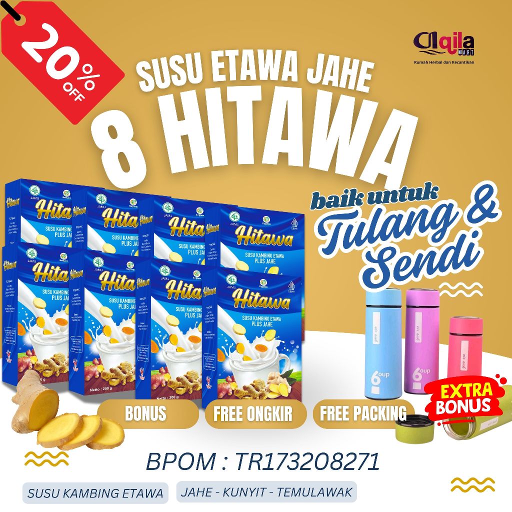 

Paket Hemat 8 Hitawa Susu Kambing Etawa Plus Jahe