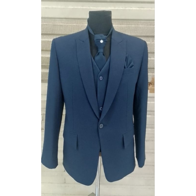 Jas pengantin pria emerald blue/jas wedding pria emerald blue dof/jas formal doff/jas pria hijau eme