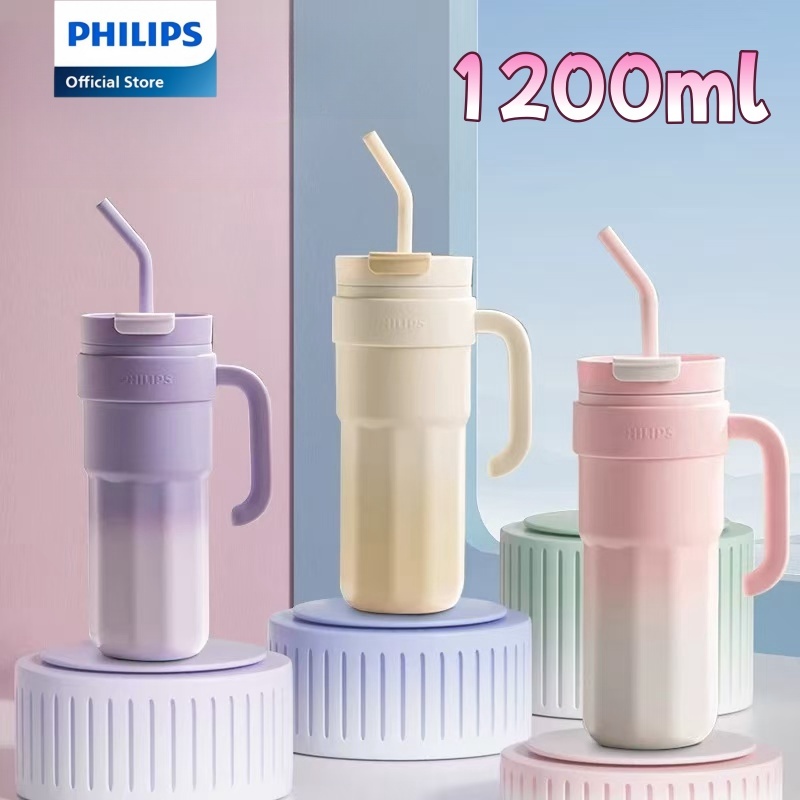 Philips 1.2L Car Thermos Cup  SUS316Stainless Steel With Handle Termos Tumbler Aesthetic Botol Stain