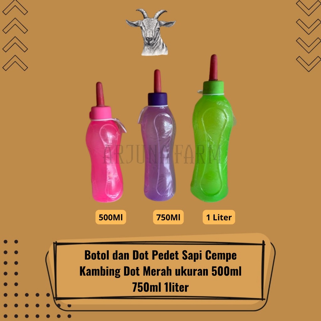 Botol Dot Susu Anak Kambing Domba Sapi Dot Merah Premium Dot Sapi