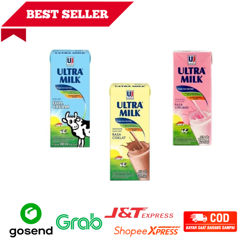 

Susu UHT Ultra Milk Fresh All Varian Rasa 200ml Freshmat Go