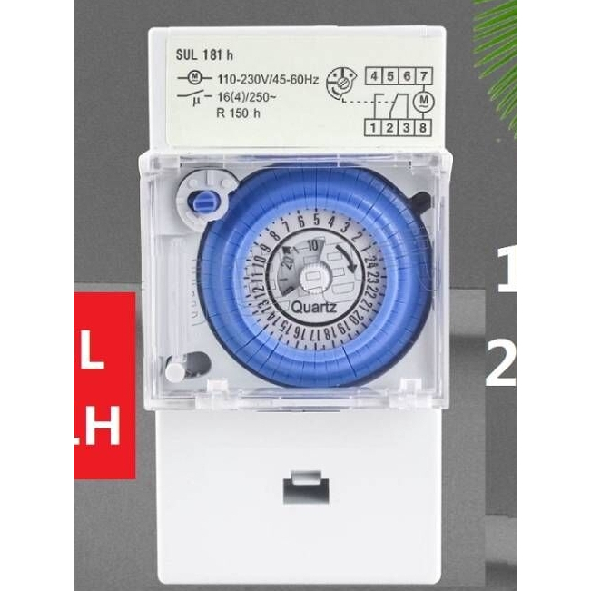Timer Analog SUL181H Switch Switcher 24 Jam/H Panel Lampu Otomatis Time Switching SUL181