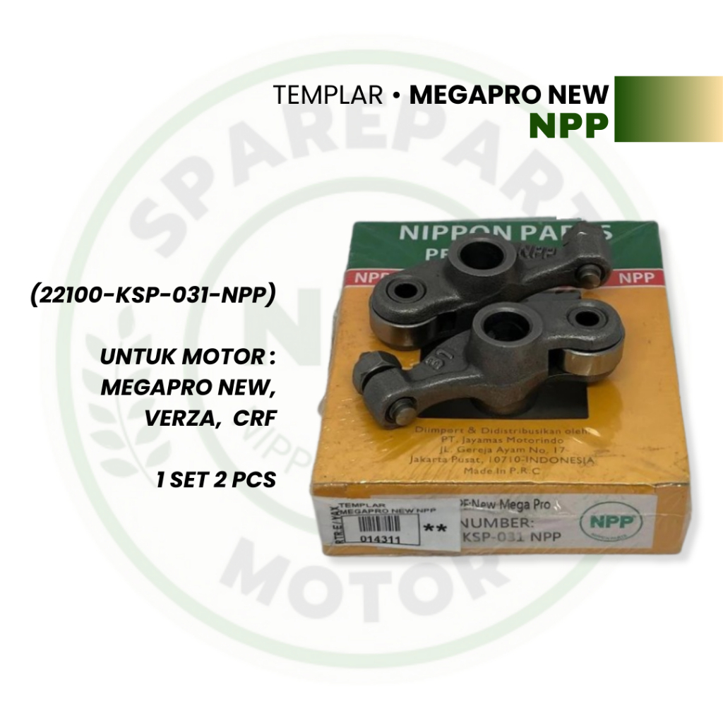Templar Megapro New || Platuk Templar Rocker Arm untuk Motor Megapro New Verza CRF Merk NPP