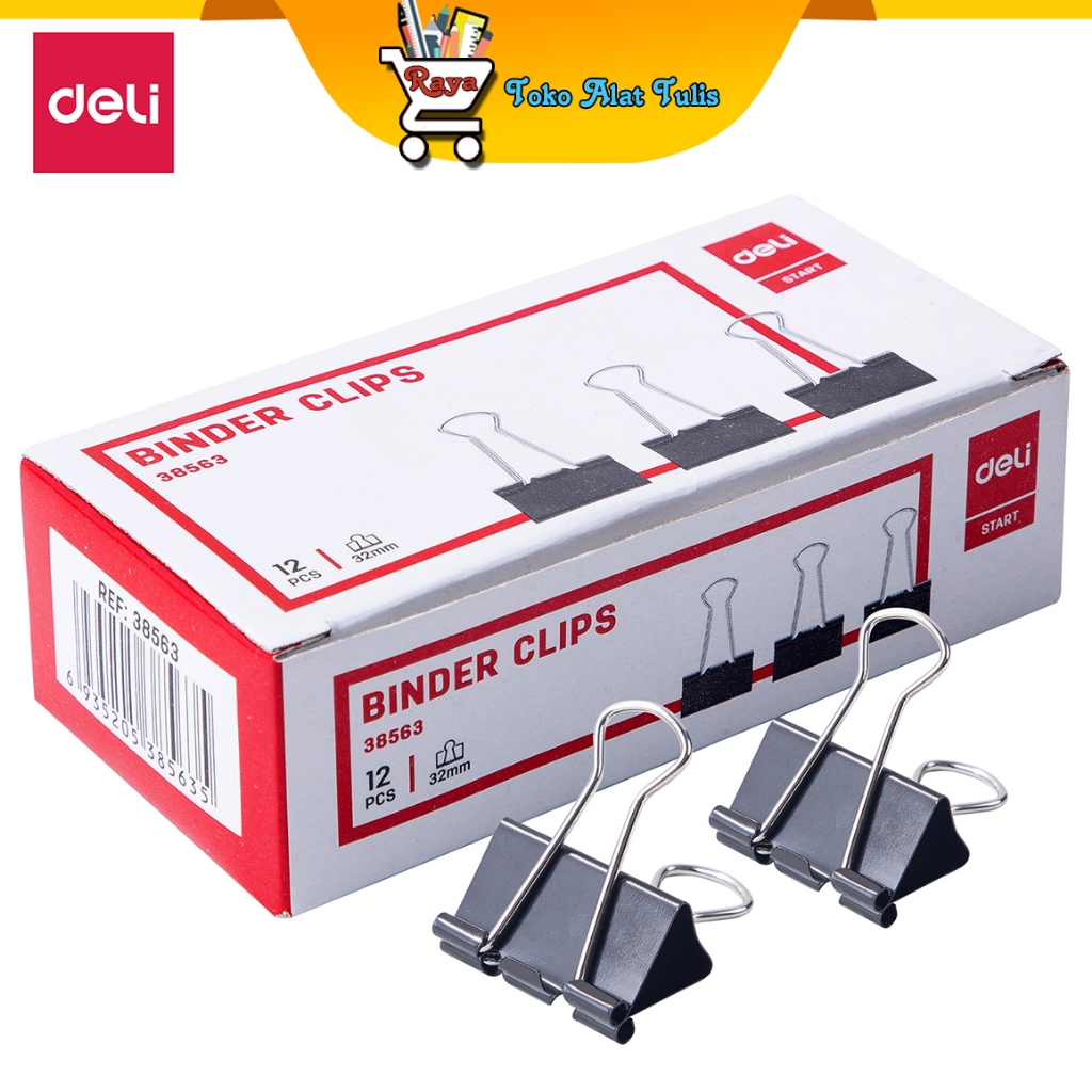 

Deli Effortless Binder Clip 32mm (Black) E38563