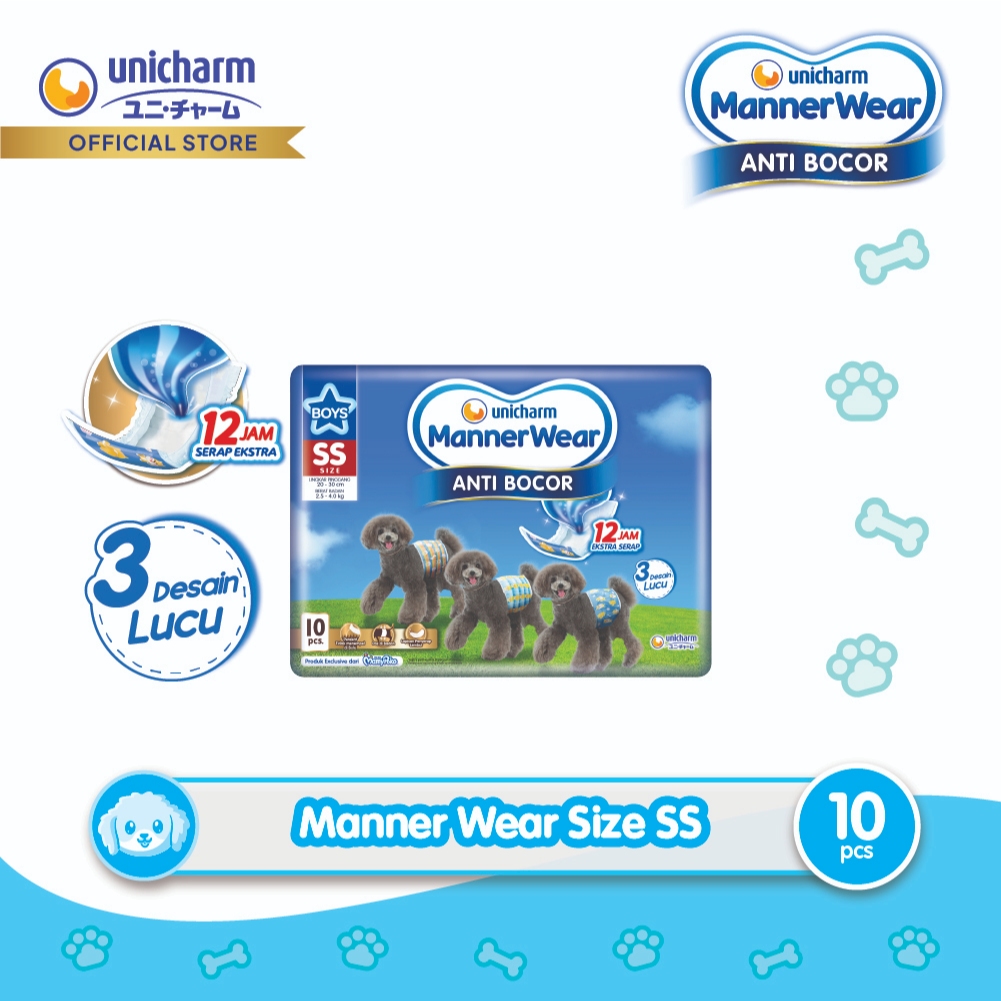 Unicharm Pet - Manner Wear Boy SS 10 - Popok Anjing