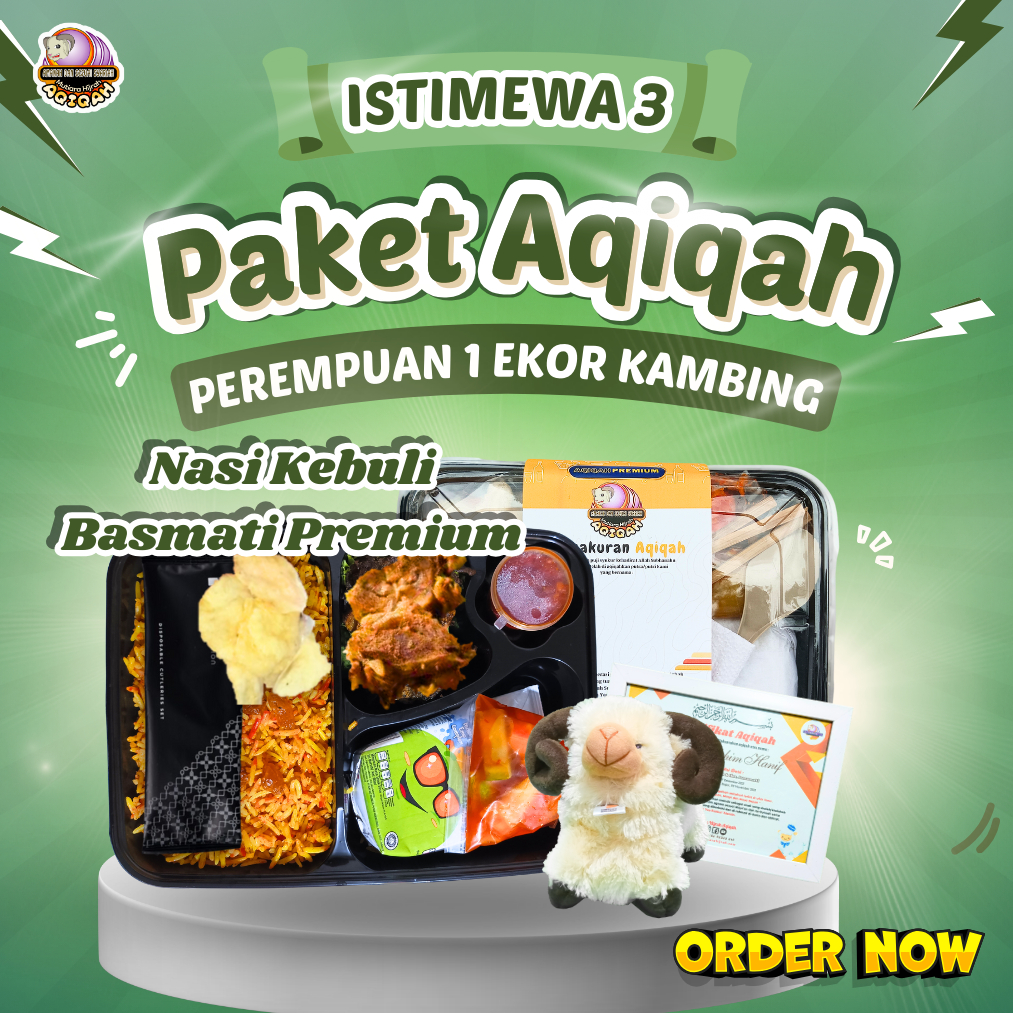 

AQIQAH NASI KEBULI BASMATI PREMIUM - Paket Aqiqah Perempuan Istimewa 3
