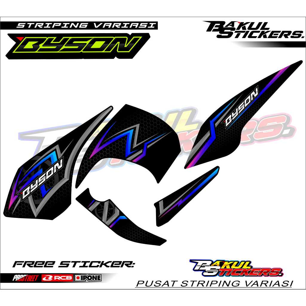 STRIPING VARIASI YAMAHA BYSON / STICKER LIST VARIASI MOTOR BYSON