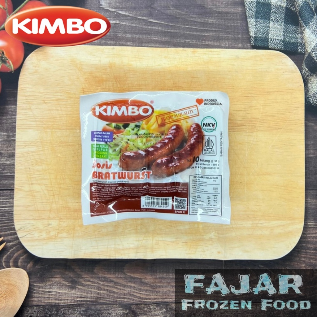 

KIMBO BRATWURST ISI 10 PCS 500GR