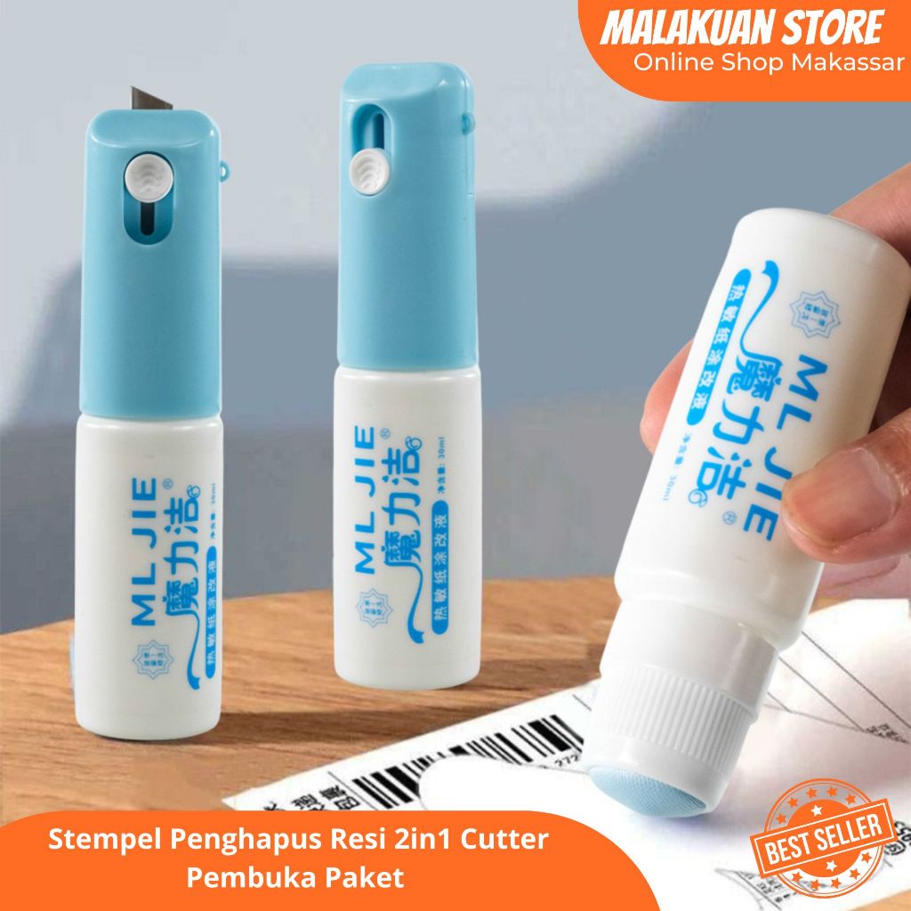 

Alat Penghapus Data Resi / Stempel Penghapus Resi 2in1 Cutter Pembuka Paket