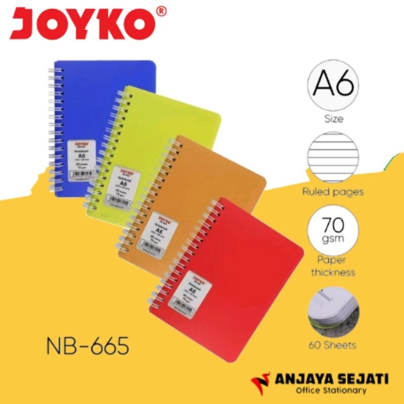 

Notebook A6 Joyko NB 665 | Buku tulis bergaris