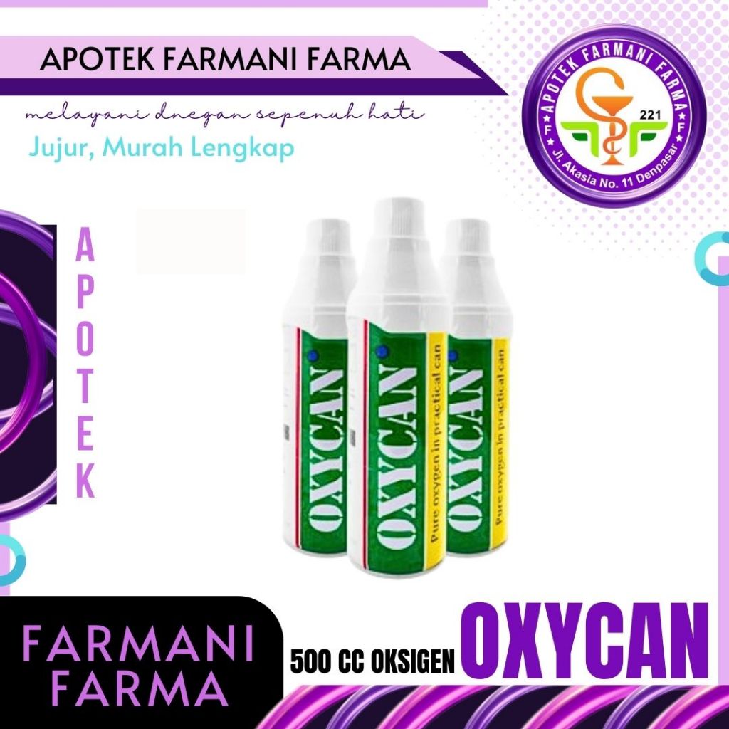 OXYCAN 500ML / TABUNG OKSIGEN / OKSIGEN PORTABEL / OKSIGEN KECIL / ASMA / SESAK NAFAS / KELELAHAN BE