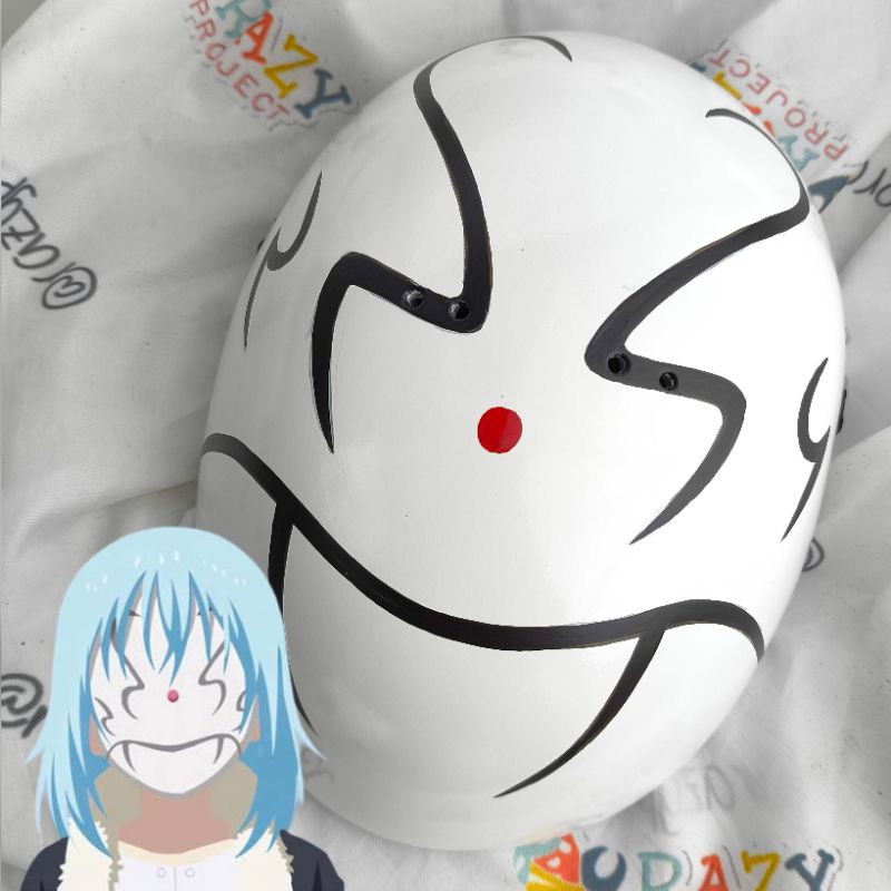 Rimuru Tempest Tensei Shitara Slime Datta Ken Mask Topeng Kayu Cosplay Anime Jepang