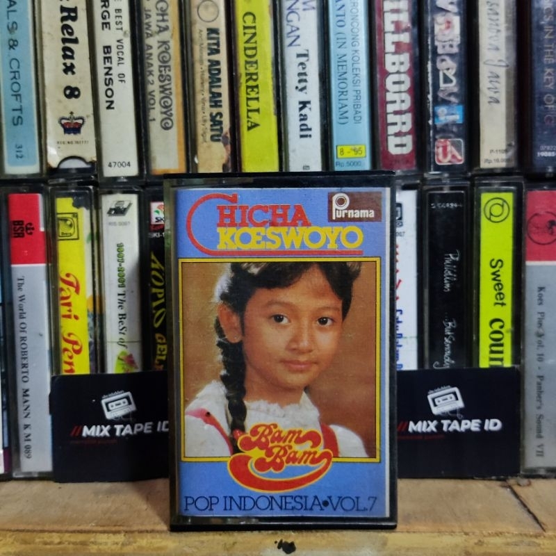 Kaset Pita - Cicha Koeswoyo - Bam Bam - Pop Indonesia Vol 7 - Lagu Anak - Radio Tape - Kaset - Radio