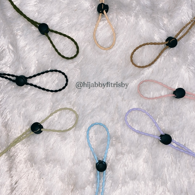 Strap Masker 2in1 Tali Korea Elastis Konektor Headloop Tali Masker Kalung Masker Hijab | Tali Masker