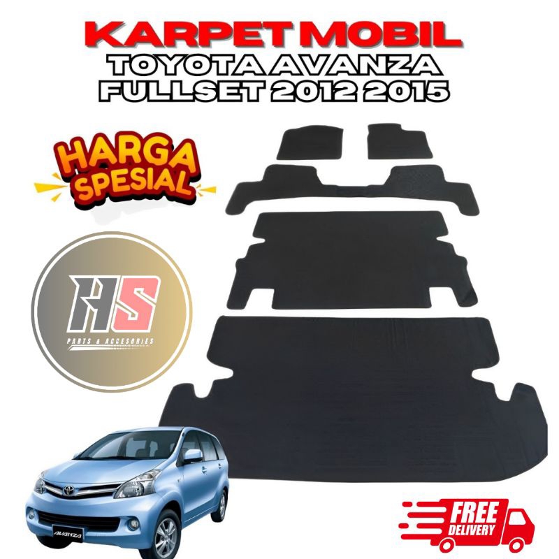 karpet mobil TOYOTA AVANZA 2012 2015 FULLSET/karpet mobil/karpet karet/handasparepart