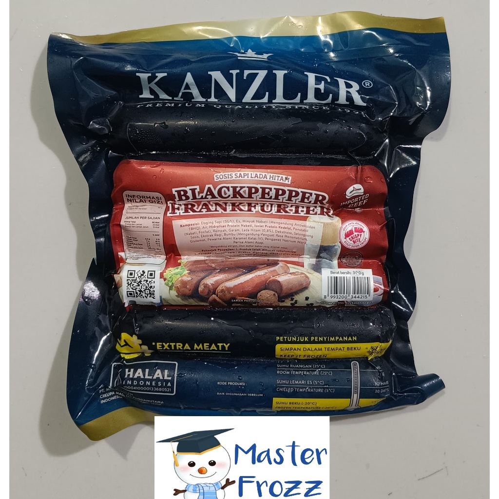 

Kanzler Sosis Blackpepper Frankfurter 360gr