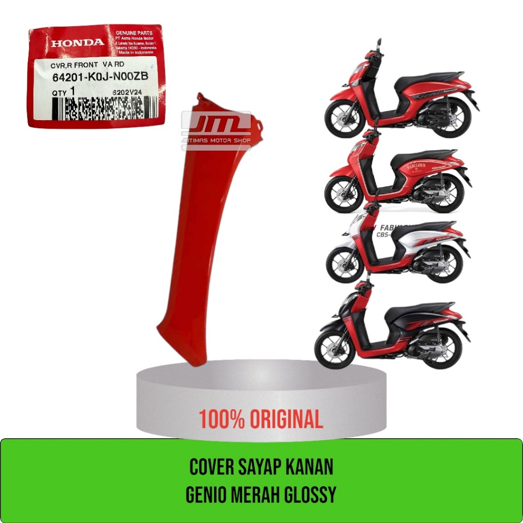 Cover sayap kanan kiri genio merah 64201-K0J-N00ZB 64202-K0J-N00ZB