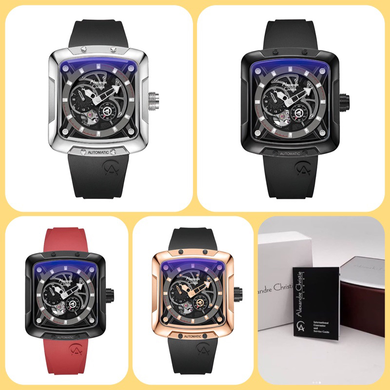 JAM TANGAN PRIA ALEXANDRE CHRISTIE AC 3030 MA / AC 3030 / 3030 AUTOMATIC RUBBER ORIGINAL GARANSI 1 T