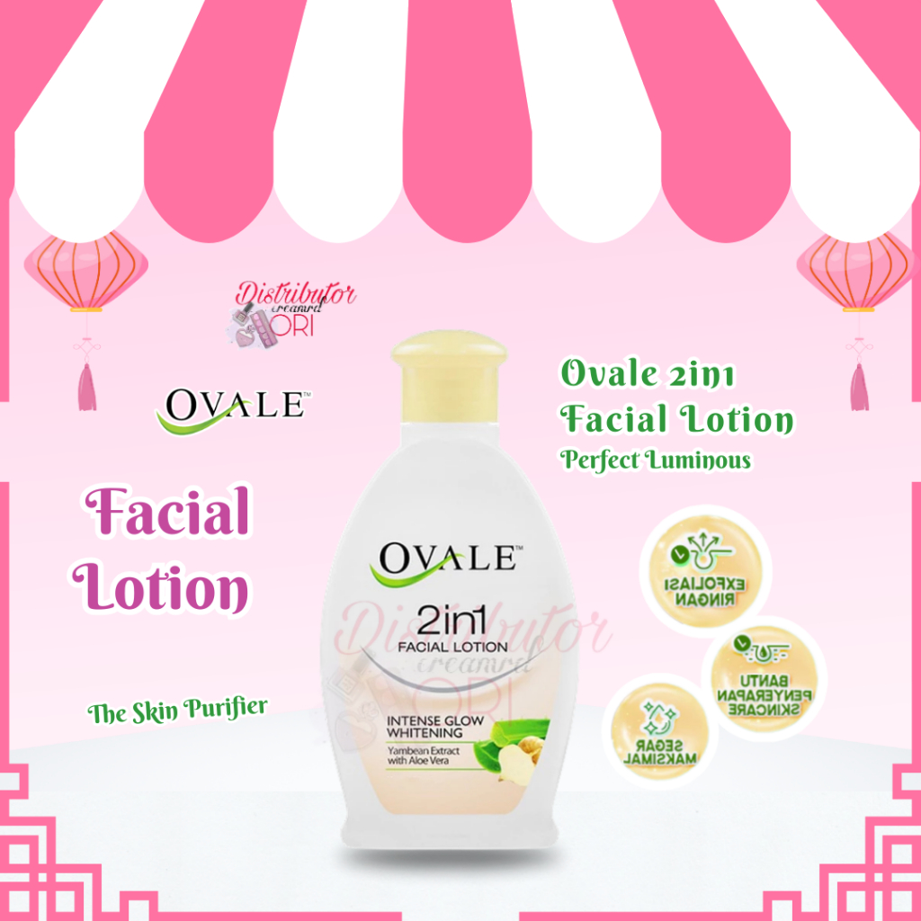 Ovale 2in1 Facial Lotion Pembersih Wajah Sekali Usap Perfect Luminous 100ml | BPOM