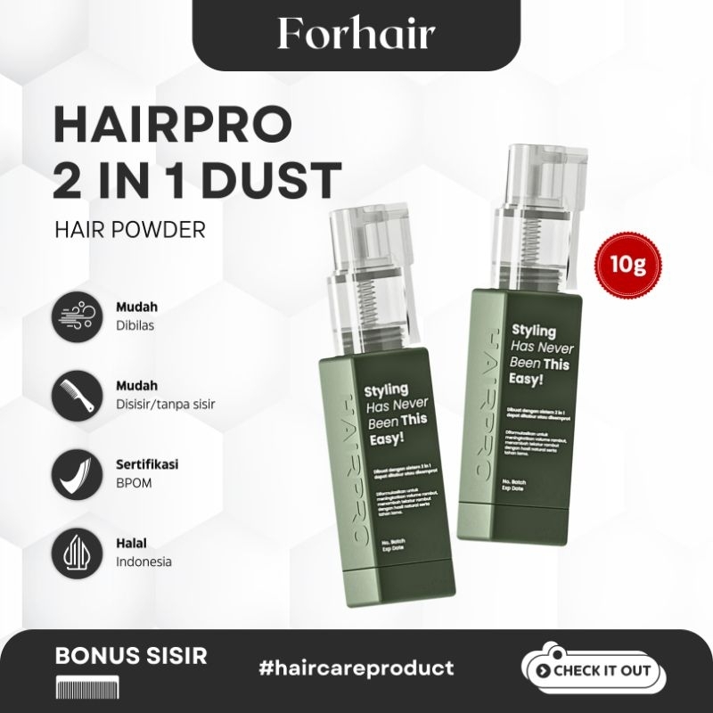 HairPro Freestyle Dust 2 in 1 - Hair Powder Styling & Volumizing Tabur / Spray 10gr