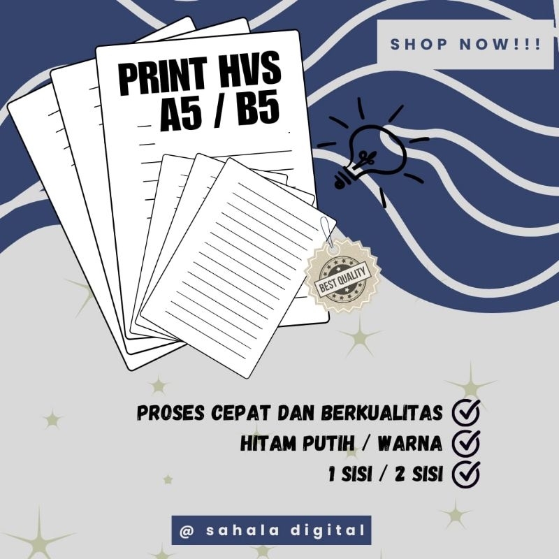 

PRINT / CETAK DOKUMEN HVS A5 / B5 HITAM PUTIH DAN COLOR MURAH DAN CEPAT