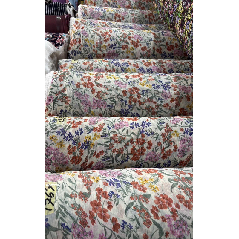 JUAL KAIN CERUTI  / KAIN ROLL AN  / TIDAK DI ECER YA - Kain Sifon - Kain Ceruti Motif / Kain gamis -