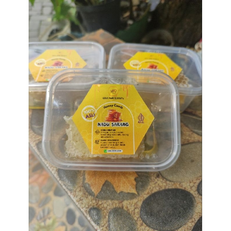 

Madu Sarang 100gr Madu Asli Honey comb Honeycomb Sarang Madu Multiflora Mellifera