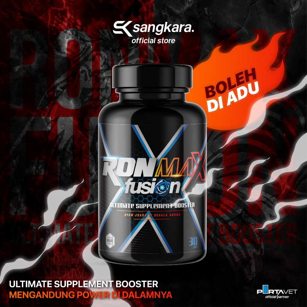 RONMAX FUSION - KAPSUL HARIAN AYAM ADUAN BOOSTER HARIAN AYAM ADUAN JAMU AYAM PETARUNG