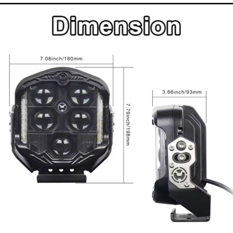 Lampu Tembak Sorot LED 4D Laser 7" Inch Mobil Offroad Led Driving Premium / Lampu Mobil Offroad / La