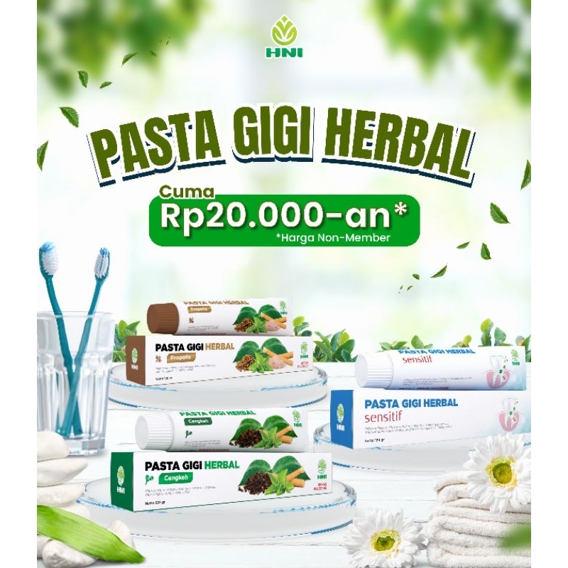 Pasta Gigi Herbal HNI HPAI 100% ORIGINAL ( PGH Siwak, PGH Sensitive, dan PGH Propolis )