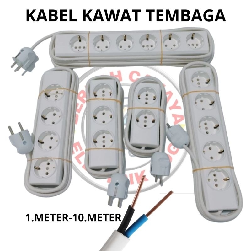 stop kontak broco 2 3 4 5 6 lubang kabel kawat tembaga 1 2 3 4 5 6 7 8 9 10 meter / terminal listrik