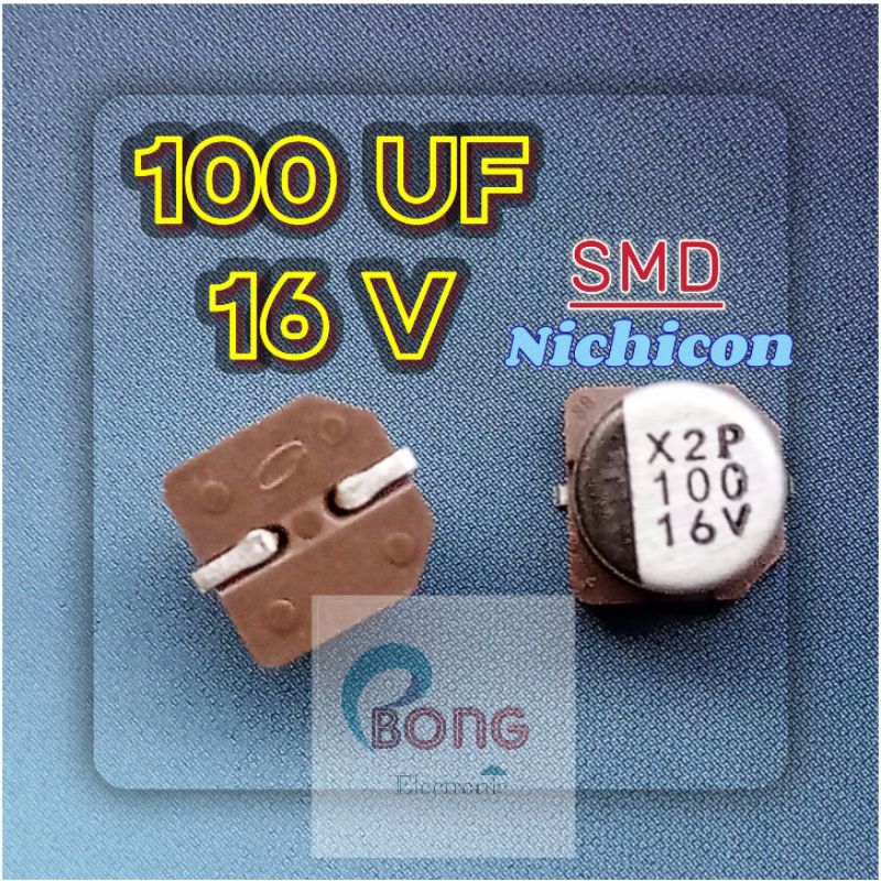 Kapasitor 100uf 16V SMD Nichicon