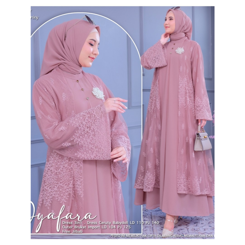 Dress Kondangan Outer Ceruti Baby Doll