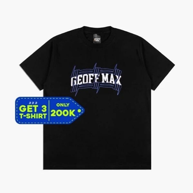 Kaos Geoff Max Hitam T-Strip Flue