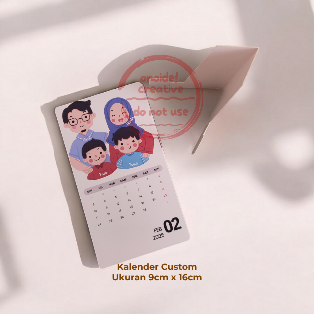 

Onoide! Kalender Custom Untuk Pajangan Souvenir Kado Hadiah Reward Ukuran 9cm x 16cm