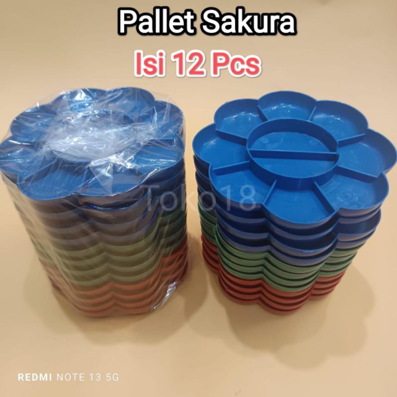 

1 Lusin Tempat Cat Lukis / Pallet Cat Sakura