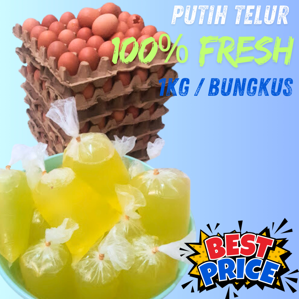 

Putih Telur mentah fresh 1kg
