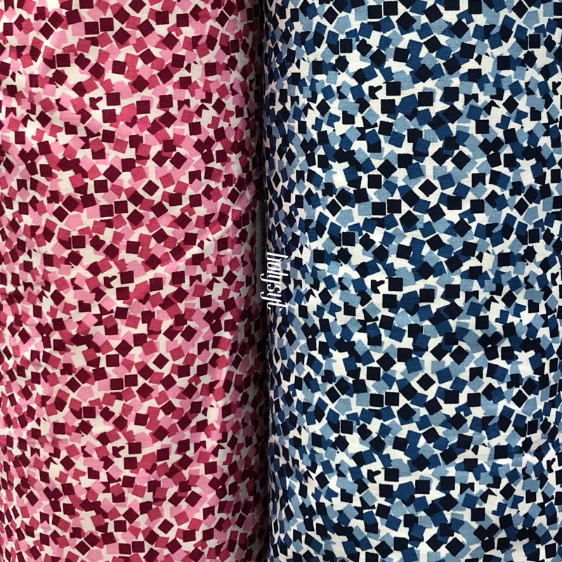 Kain Katun Jepang Japan Design Tokai Senko Motif Abstrak Kotak