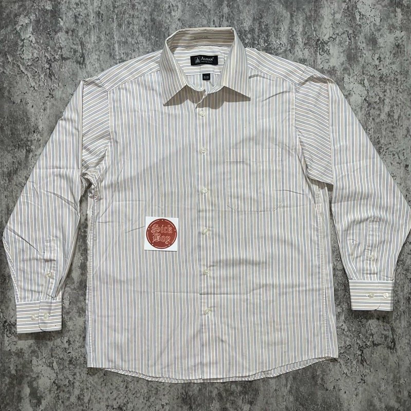 Kemeja Lengan Panjang / Long Shirt Alisan Salur White
