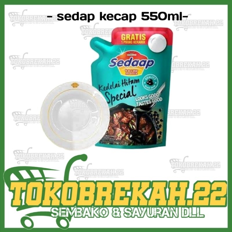 

Kecap Manis Sedap 550ml BONUS PIRING CANTIK