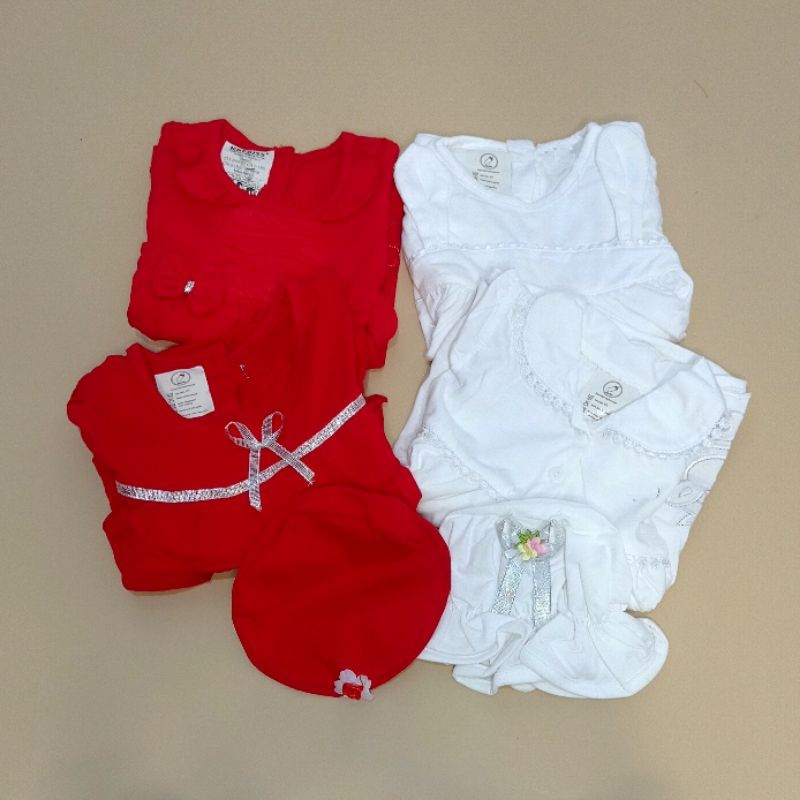 Baju bayi perempuan baru lahir Dress bayi newborn 1 set dress bayi 0 6 bulan