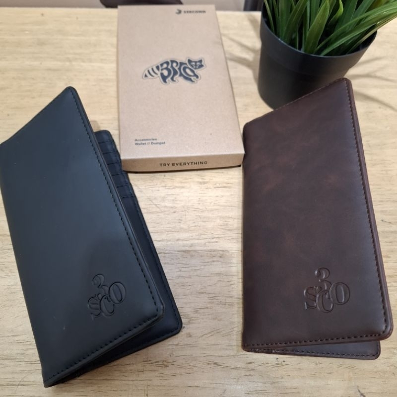 3SECOND Dompet Pria Panjang Kulit Sintetis Original