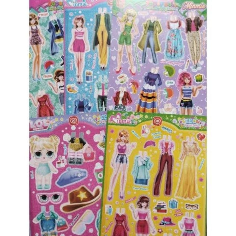 Mainan Bongkar pasang kertas Jadul boneka Lucu Ukuran Super