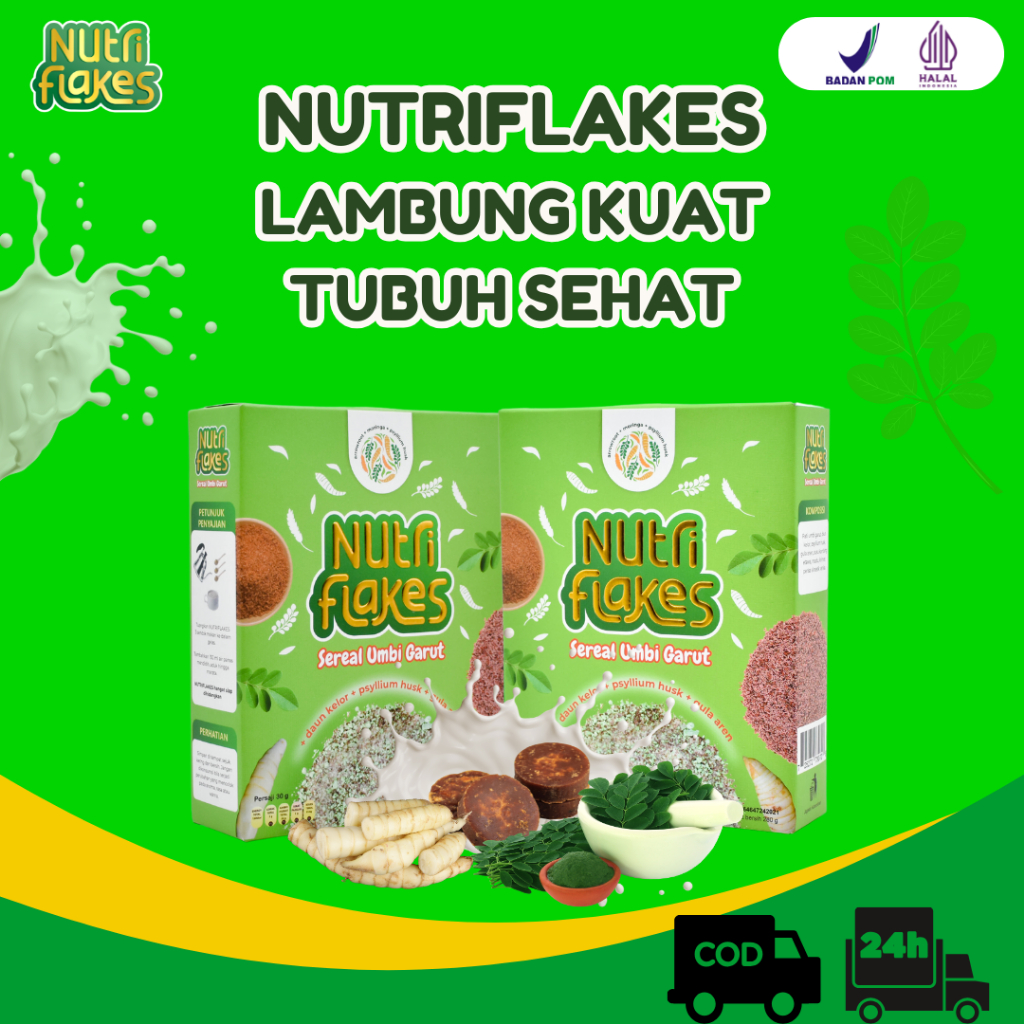 

NutriFlakes Minuman Serbuk Umbi Garut Solusi Atasi Masalah Lambung