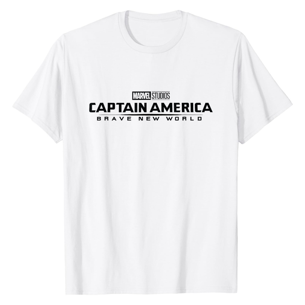 Kaos Logo Film Marvel Captain America Brave New World Hitam