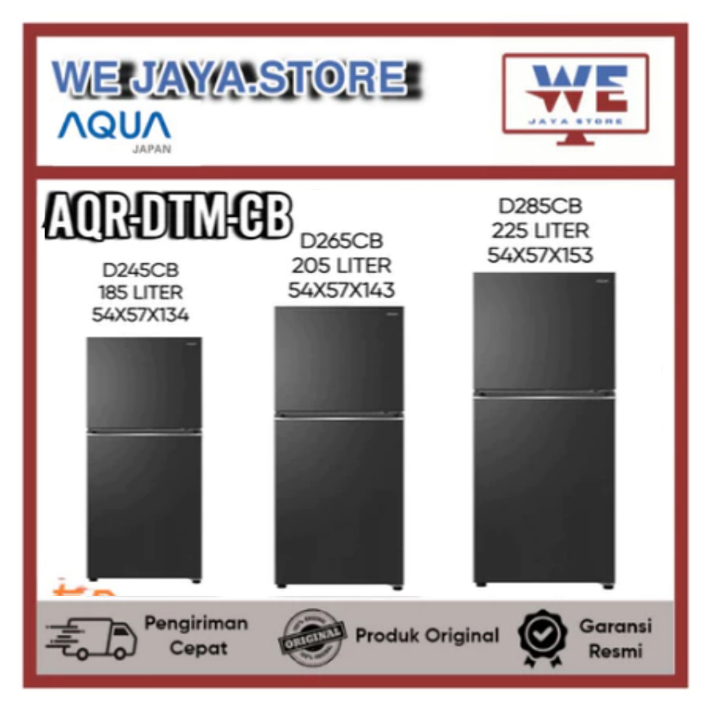 KULKAS AQUA 2 PINTU  D245CB / 265CB /285CB Kulkas 2 Pintu Aqua Kulkas Dua Pintu Aqua Kulkas
