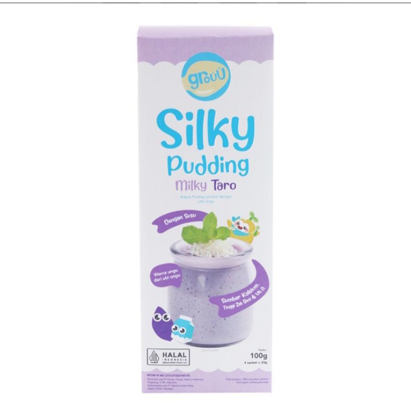 

Grouu Silky Pudding Bayi Instan Bubuk Rasa Milky Taro 100 g