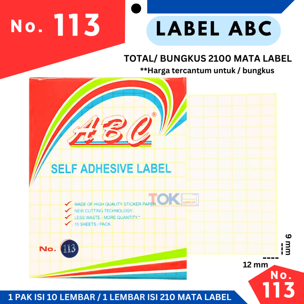 

Stiker Label 113 / STICKER