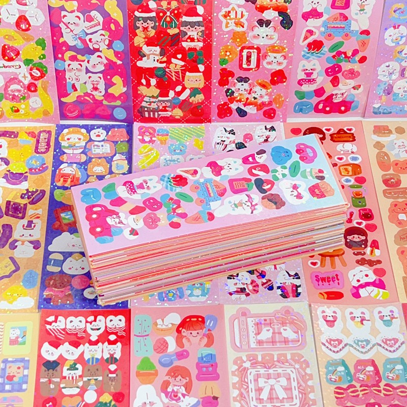 

Sticker Isi 100 Stiker Deko Lucu Hologram Dekorasi Photocard Murah